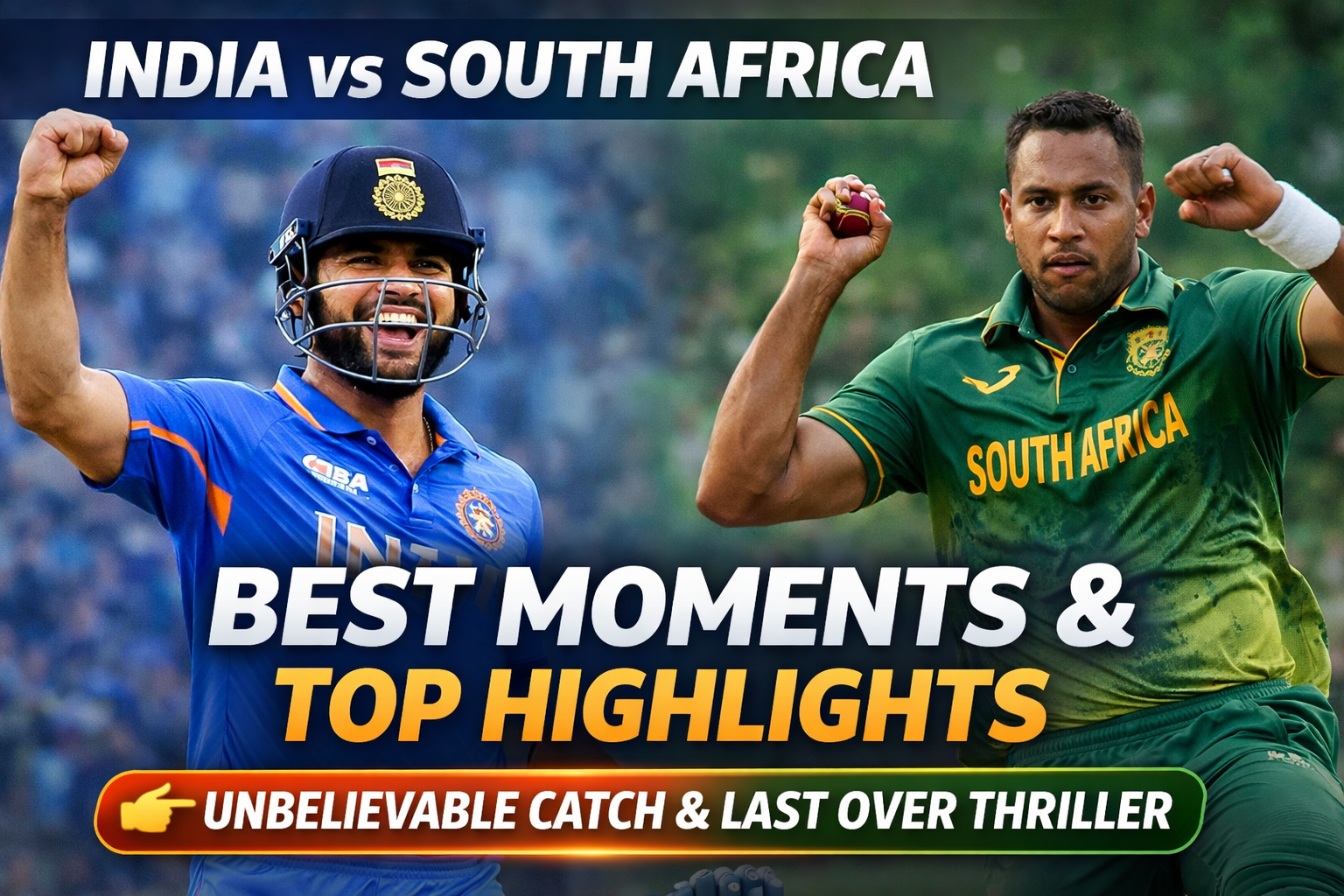 India vs South Africa Match Highlights Today – Best Moments, Turning Point & Thrilling Finish