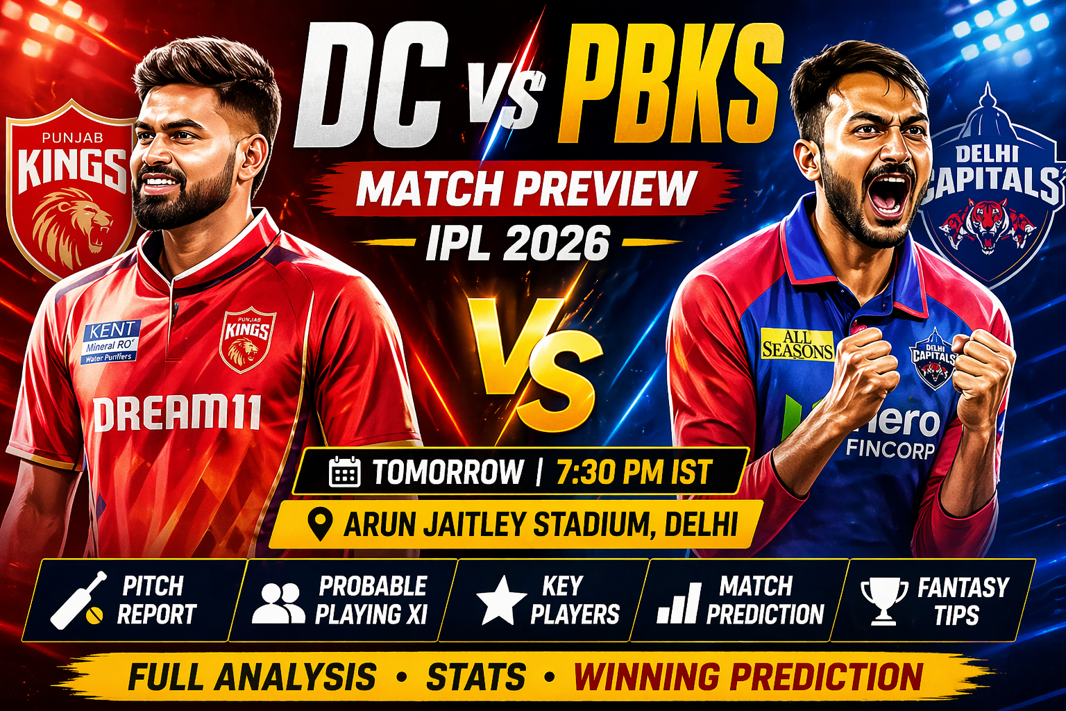 DC vs PBKS Match Preview 2026