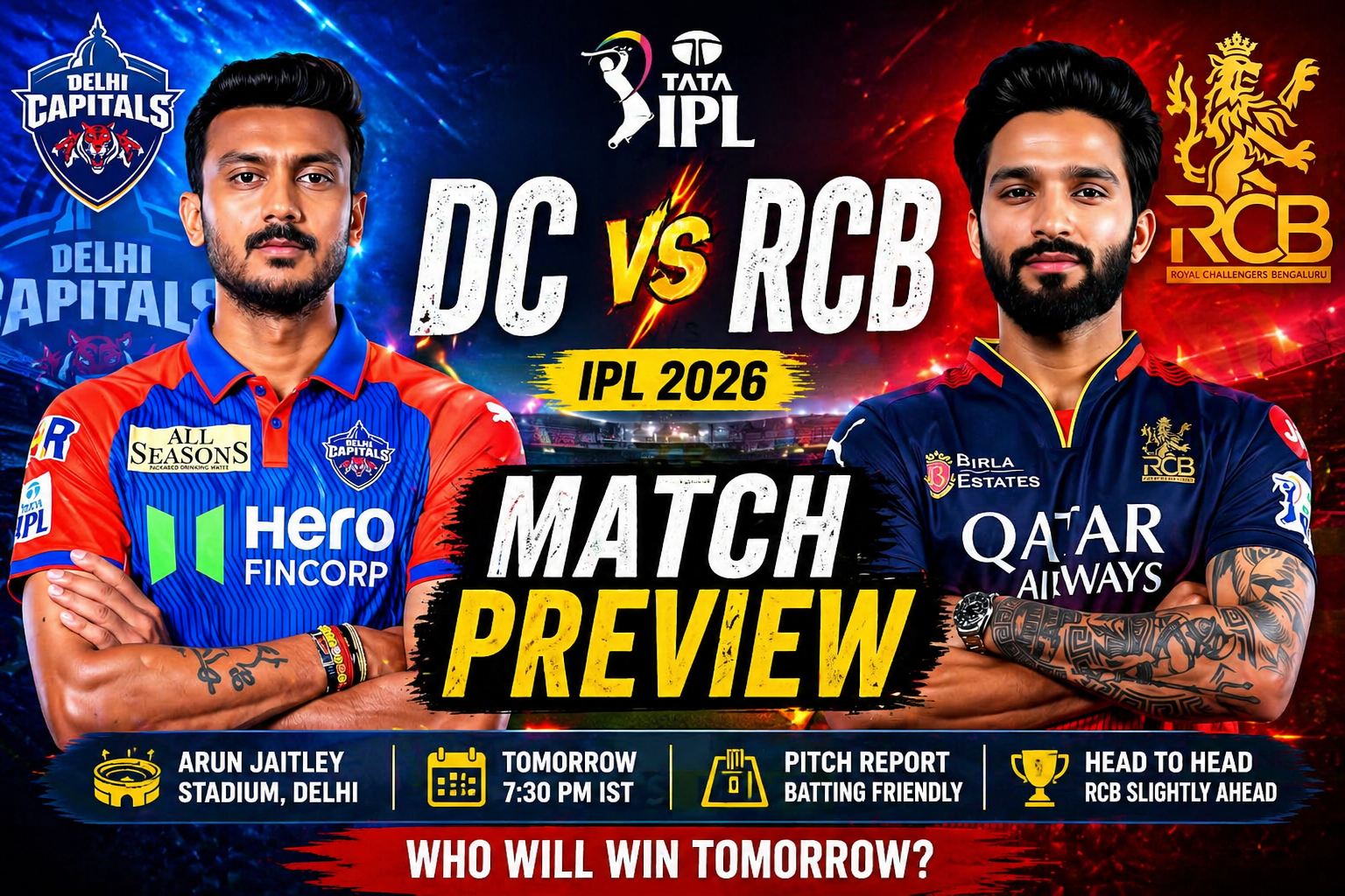 dc vs rcb