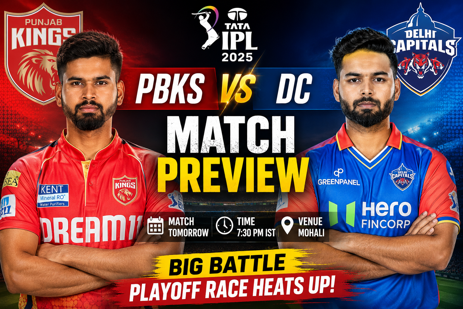 pbks vs dc